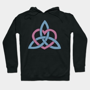 Pink and Blue Triquetra Heart Hoodie